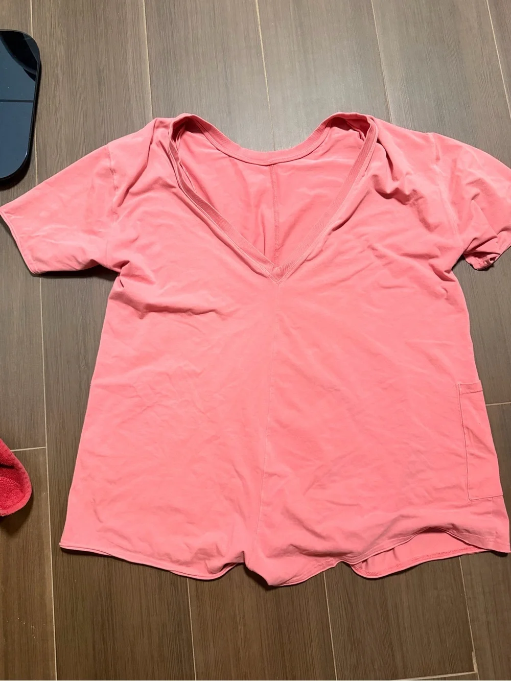 FP Movement by Free People Coral Pink Hot Shot Tee Romper - Picture 2 of 3
